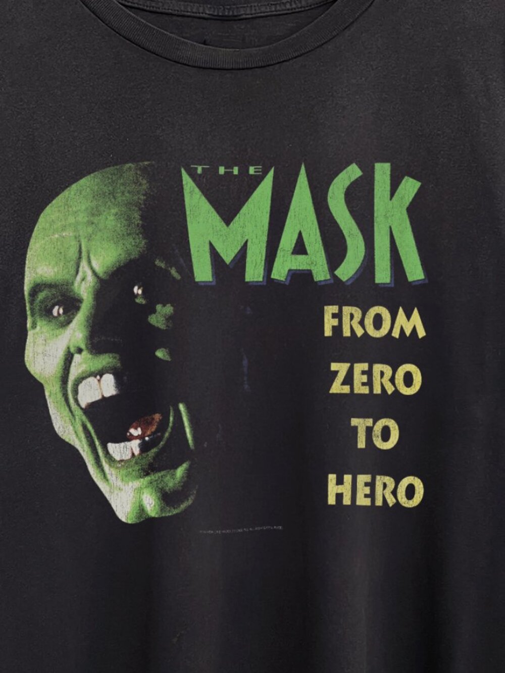 1994 The Mask Washed Black Tee 257 - Picture 2 of 5